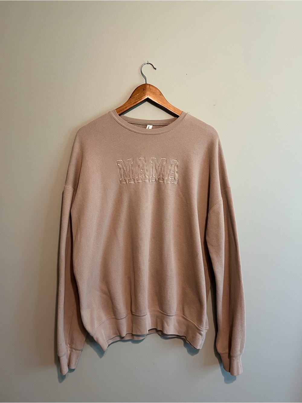 Bella Canvas MAMA Crewneck Sweatshirt - Taupe